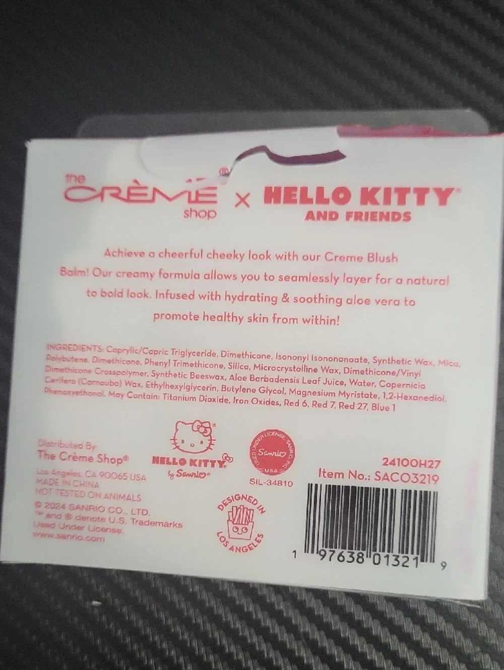 New The Creme Shop X Hello Kitty Crème Blush in Cranberry Crush